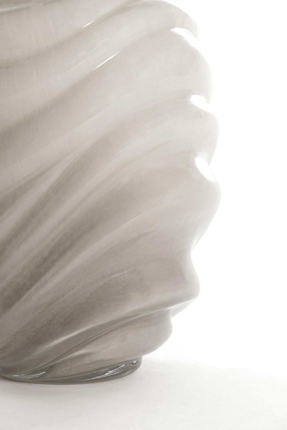 VASE Biotu Grau Ø19/26 cm - Grau, Glas (29/26cm) - Light & Living