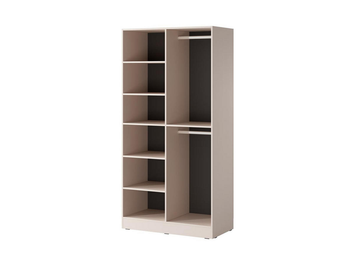 KLEIDERSCHRANK Sandbox Nova Beige, Drehtürenschränk - Beige, Holzwerkstoff (101/200/51cm) - Bettso