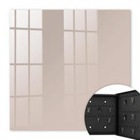 SCHLÜSSELBOX Schwarz 30x30 cm- Türöffnung nach rechts - Warmes, gedecktes Beige - Beige, Metall (30/30/5cm) - TULUP
