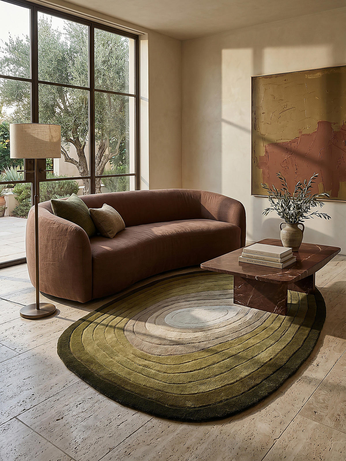 TEPPICH aus Wolle PARRET in Grün, abstrakt, 160 x 230 cm - Grün, Textil (230/160cm) - KADIMA DESIGN