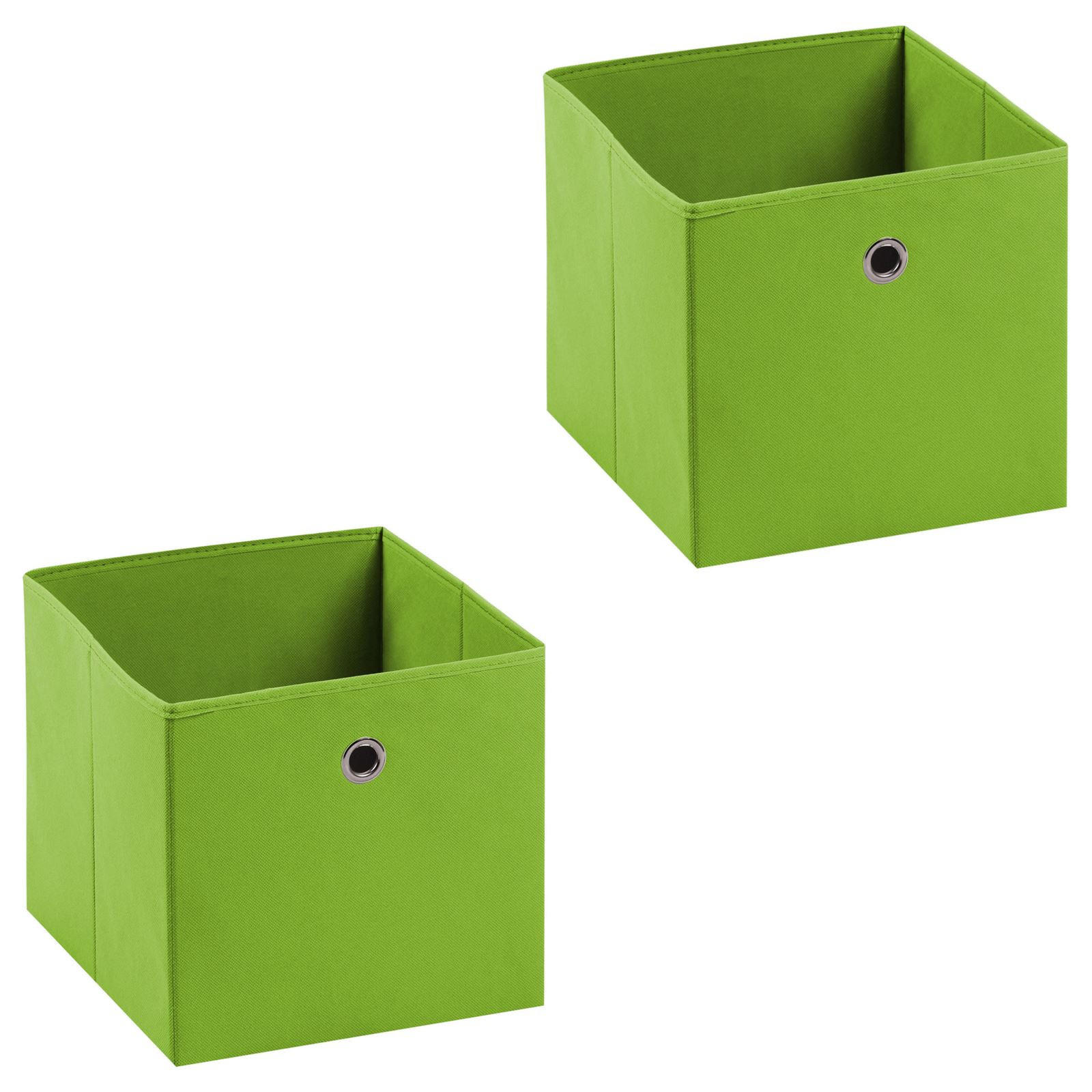 FALTBOX ELA 2ER-SET - Grün, Textil (27/27/27cm) - IDIMEX