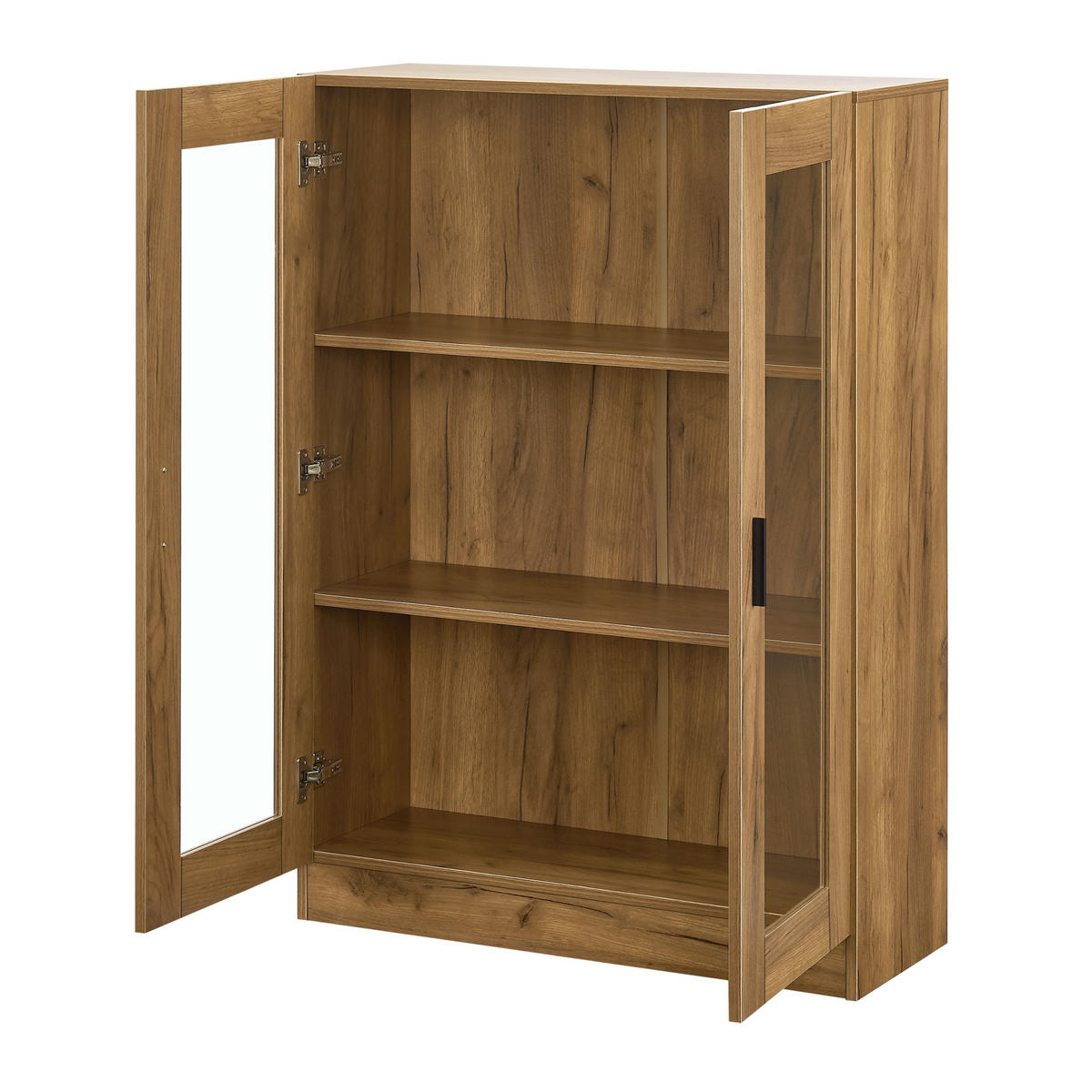 VITRINE Sorø - Eichefarben, Holzwerkstoff (80/115/31cm) - [en.casa]