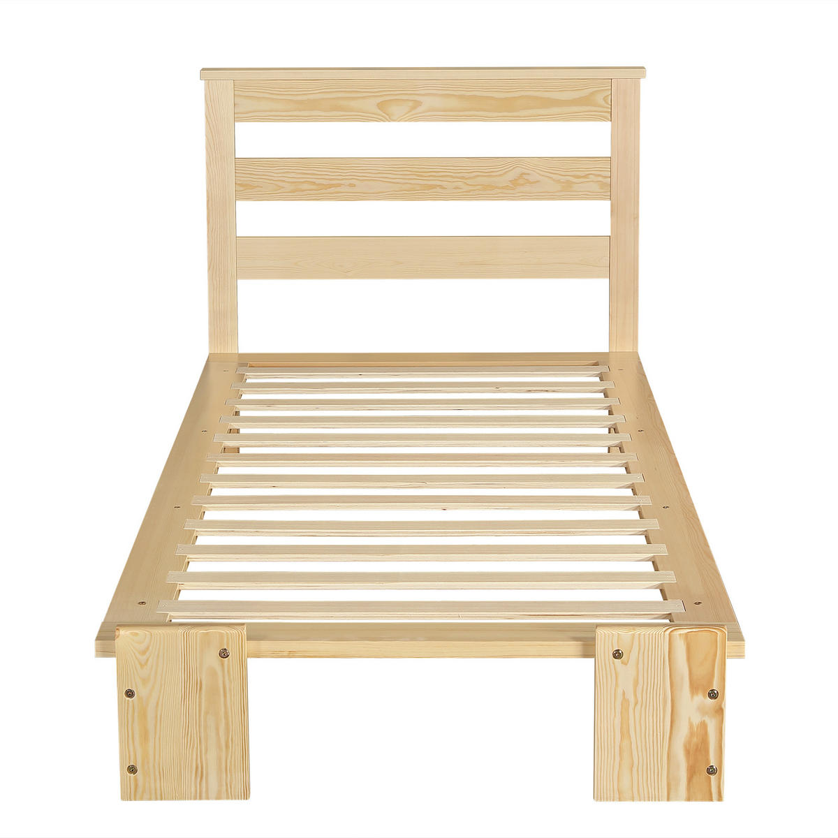 POLSTERBETT 90/200 cm in Natur Stoff - Naturfarben, Holzwerkstoff/Textil (90/200cm) - WISHDOR