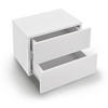 WANDSCHRANK Nachttisch mit 2 Schubladen Weiß 40x29x30 cm - Weiß, Holz (40/30/29cm) - Juskys