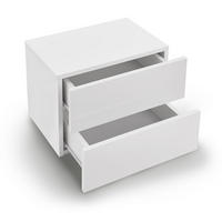 WANDSCHRANK Nachttisch mit 2 Schubladen Weiß 40x29x30 cm - Weiß, Holz (40/30/29cm) - Juskys