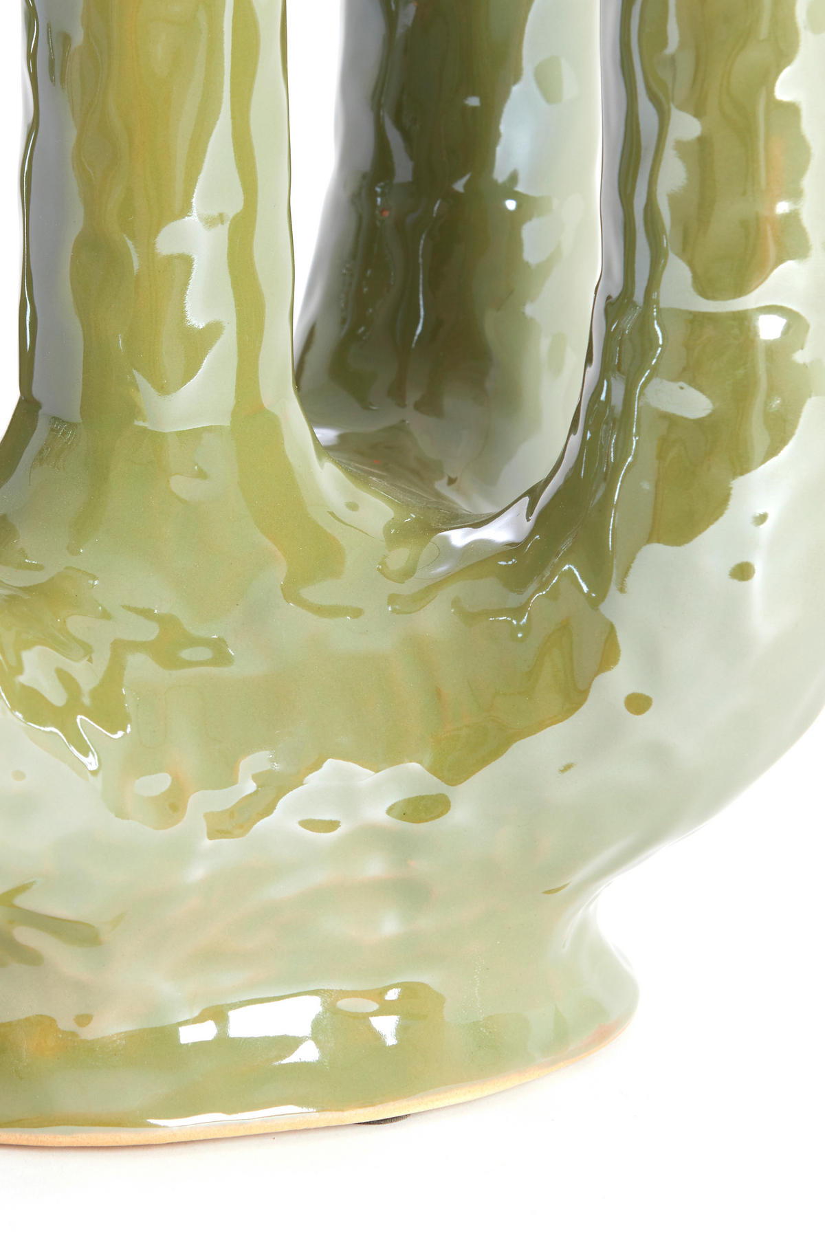 VAZE Leonjo Grün 24/18/36 cm - Grün, Keramik (36cm) - Light & Living