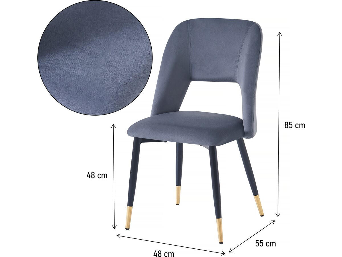 STUHL & BARHOCKER coralie Grau - Grau, Textil (55/85/48cm) - Habitat Garten