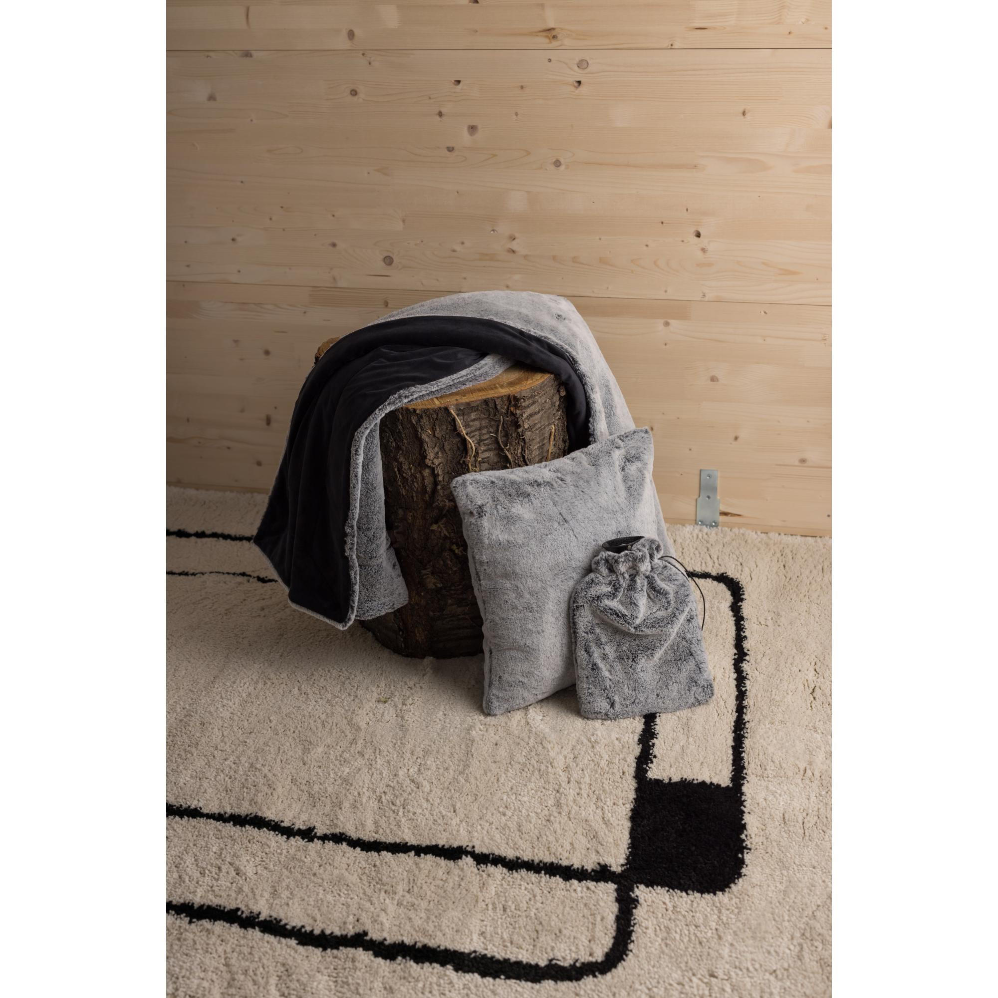 KISSEN Kinta donner 45 x 45 cm - Hellgrau, Textil (45/45cm) - Vivaraise