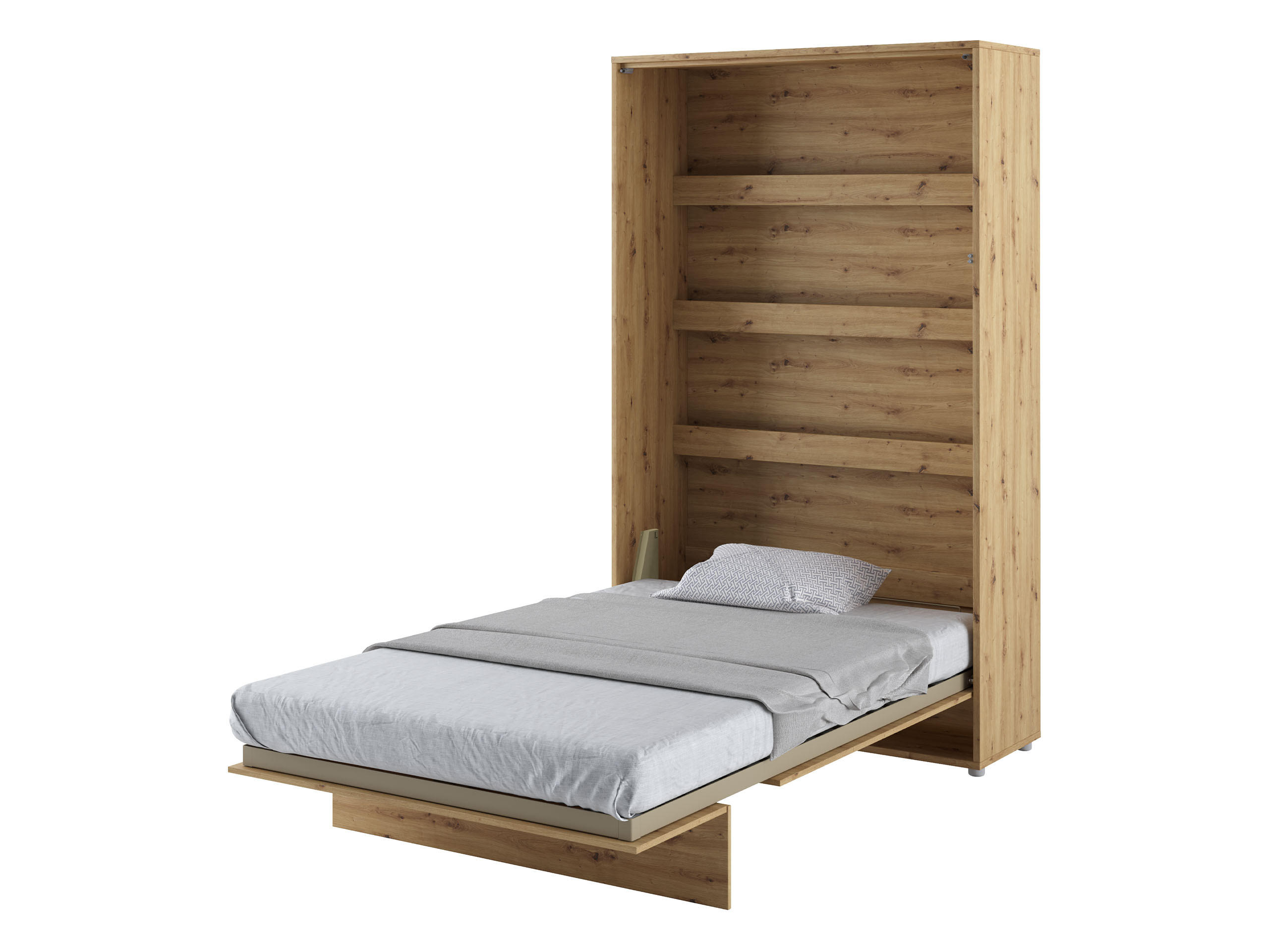 SCHRANKBETT Bed-Concept BC-02 120x200 - Eiche Artisan/Grau, Holz/Holzwerkstoff (120/200cm) - MIRJAN24
