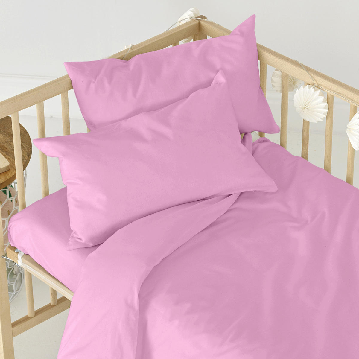SPANNBETTTUCH basic 60x120x14 cm (kinderbett) rosa - Pink, Textil (70/140cm) - Happy Friday