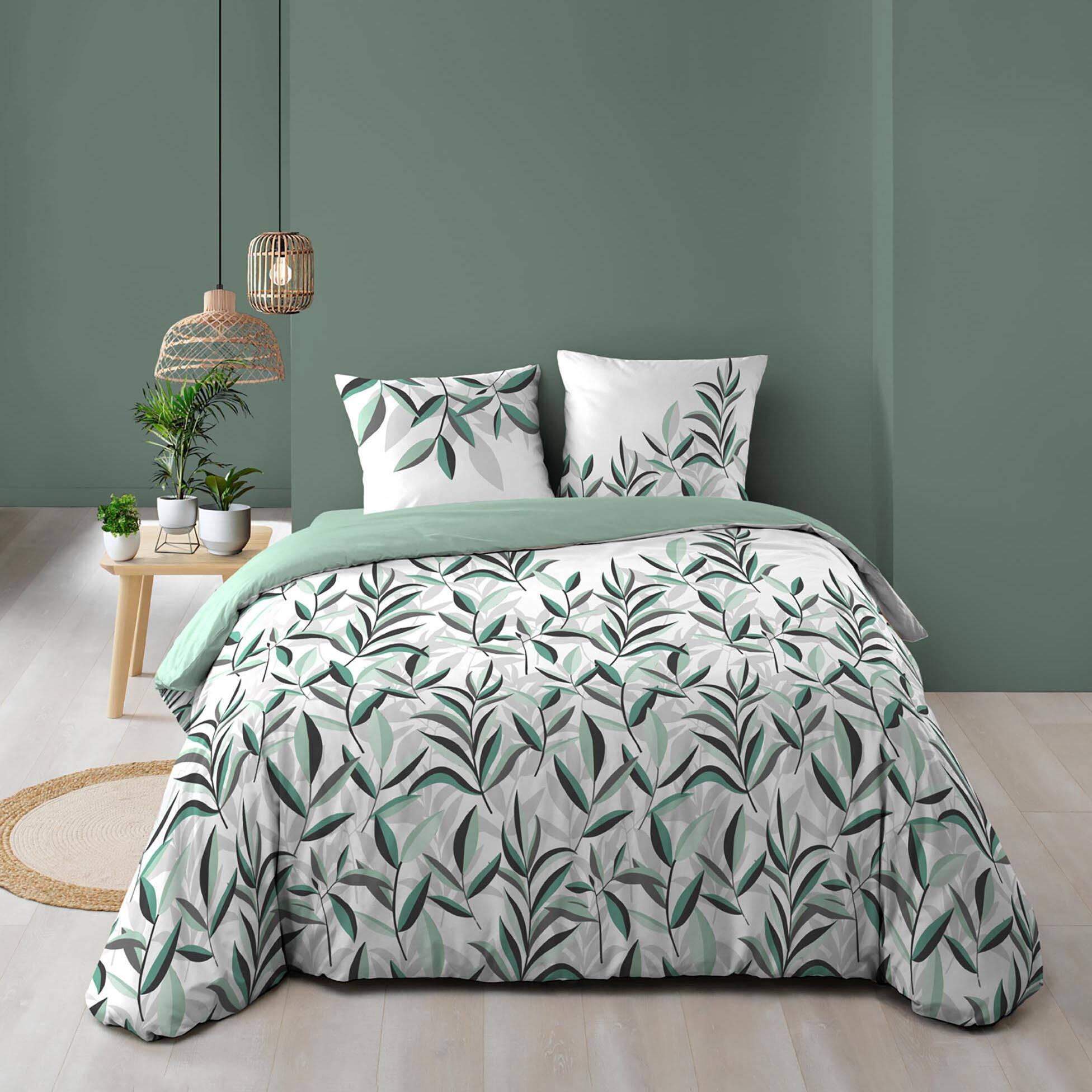 BETTWÄSCHE Eldorado 240/220 cm - Grün, Naturmaterialen (220/240cm) - Douceur d´intérieur