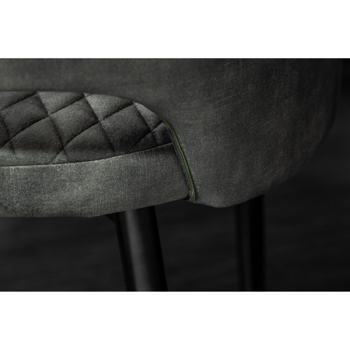 STUHL PARIS Samt Grün - Grün, Textil (56/81/57cm) - riess-ambiente