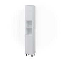 BADSCHRANK Agasta Weiß 30 x 190.3 cm - Weiß, Holzwerkstoff (30/190.3/28cm) - Vicco