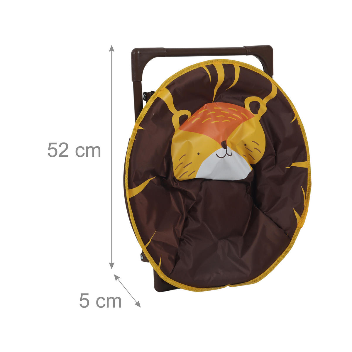 FOTOLIU Multicolor pliabil leu - maro închis, material plastic/material textil (50/47/48cm) - Relaxdays
