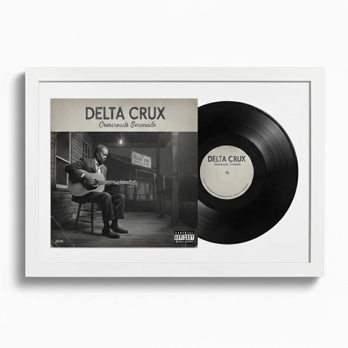 SCHALLPLATTEN RAHMEN 40/60 für Cover & Vinyl - Weiß, Holz (60/40cm) - K-Möbel