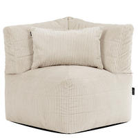 SITZSACK-ECKSOFA Noa modular Cord - Beige, Textil (78/70/78cm) - icon