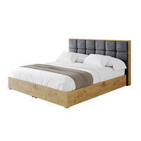 POLSTERBETT mit Bettkasten und Lattenrost, Boxbett ohne Matratze - ENZO2 200x200 Dunkelgrau - Dunkelgrau, Holzwerkstoff/Textil (200/200cm) - ALTDECOR