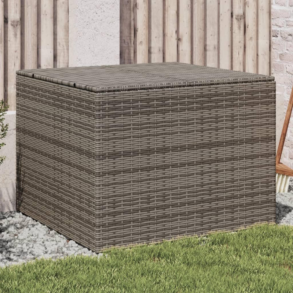 GARTENTRUHE Grau 291L Poly Rattan - Grau, Kunststoff (80/132/75cm) - furnicato