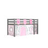 KINDERBETT Karolina 210x114x106 Massivholz Grau Textilset Burg 3 - Hellgrau/Grau, Holz (90/200cm) - 58aufmkessel