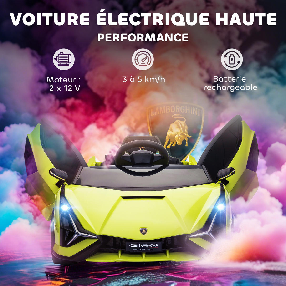 ELEKTRO-KINDERAUTO DE-13025 2,4G Fernbedienung Grün - Grün, Kunststoff (108/62/40cm) - ComfortXL