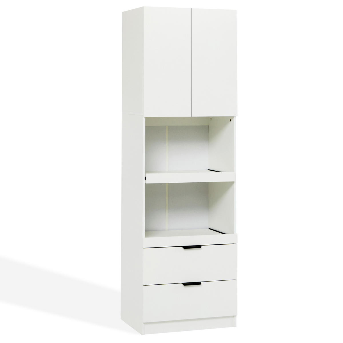 REGAL Weiß 59.5/45/200 cm - Weiß, Holzwerkstoff (59.5/200/45cm) - Urban Meuble