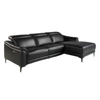 ECKSOFA Ecke Schwarz 272/168/96 cm - Schwarz, Leder (272/168cm) - ANGEL CERDA