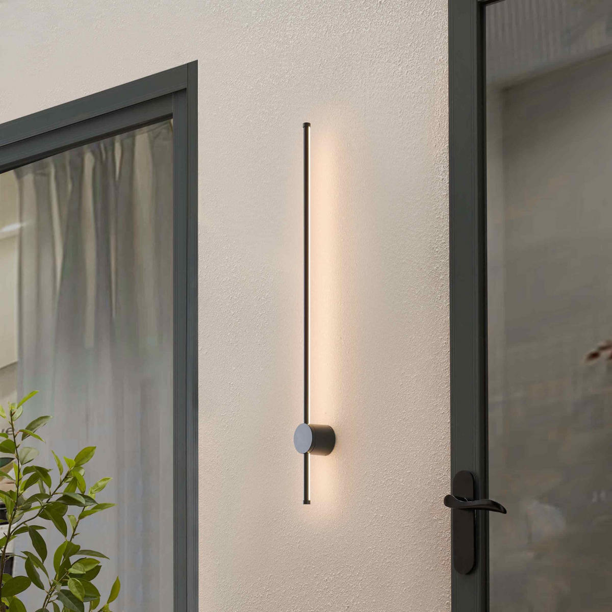 WANDLEUCHTE Nikolai, Schwarz, 97cm - Schwarz, Metall (8/97/7cm) - KOSILUM