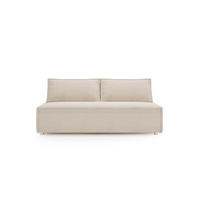 SCHLAFSOFA Mit Bettkasten DUO Poso Stoff Hellbeige - Ecru, Holz (198/89/90cm) - Kaiser Möbel