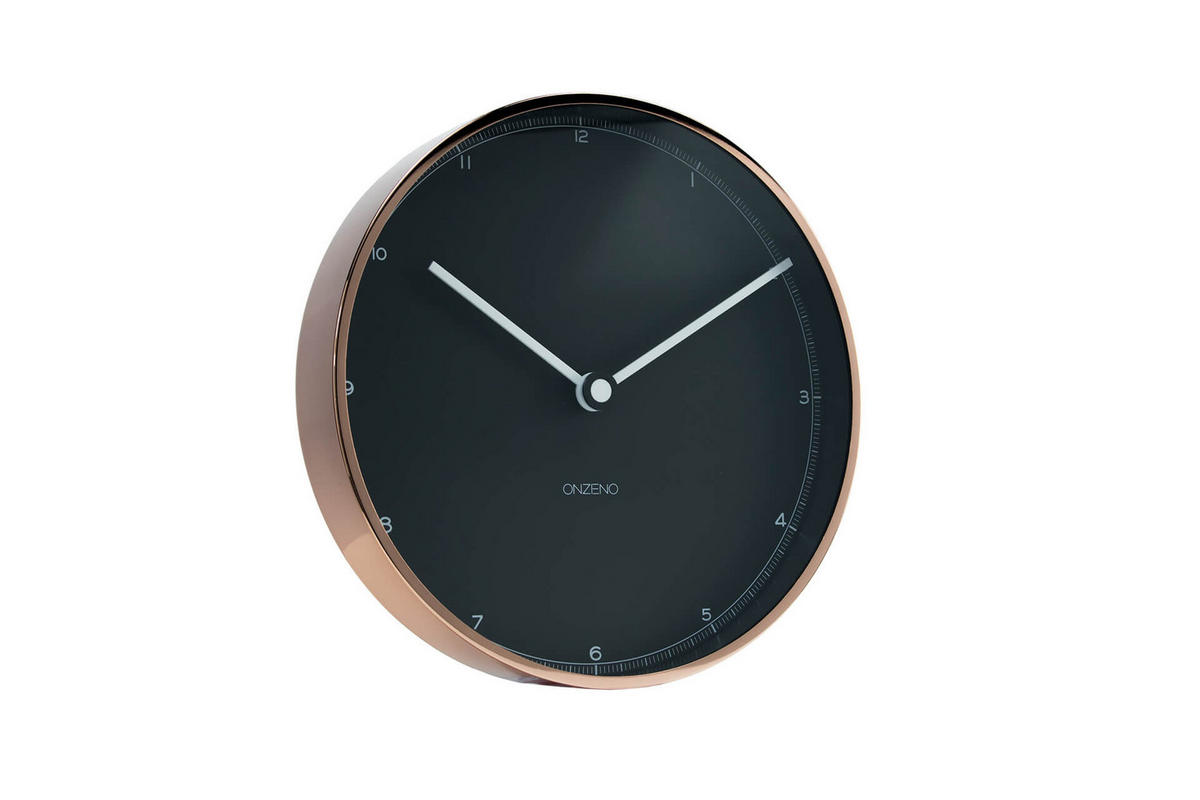 WANDUHR Design Schwarz 30/30 cm - Schwarz, Glas/Holzwerkstoff (0.92/30/5cm) - ONZENO