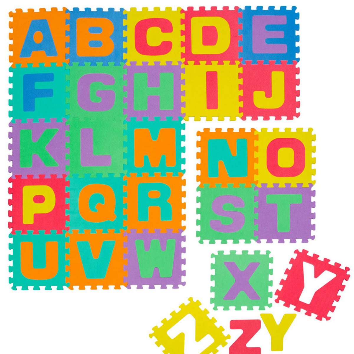SPIELMATTE ab Null - 150 cm Puzzlematte Alphabet - Multicolor, Kunststoff (30/30cm) - Littletom