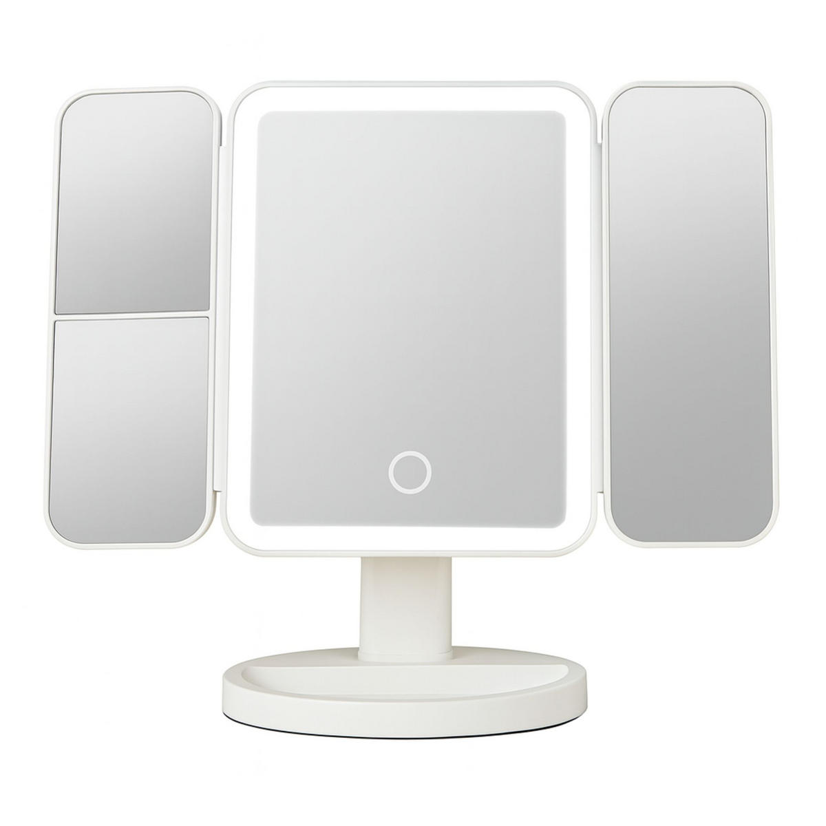 SCHMINKSPIEGEL - Weiß, Glas (17.5/24/24cm) - KRUMAD