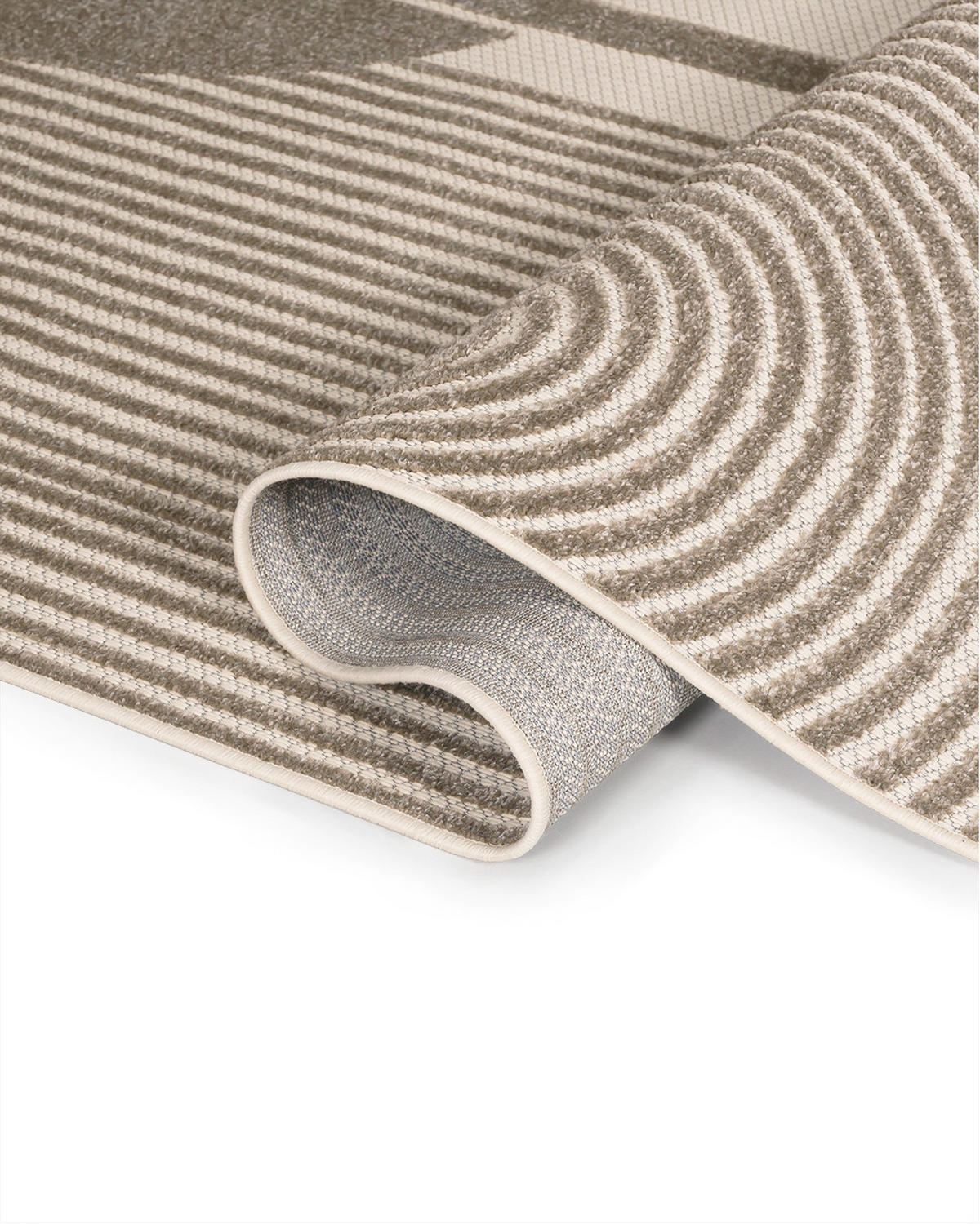 TEPPICH In-& Outdoor Fano Sera Mazovia 120x170cm Braun Creme Geometrisch Kurzflor - Braun, Textil (120/170cm) - Mazovia