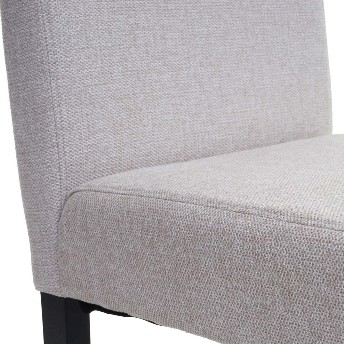 ESSZIMMERSTUHL 4er-Set klassisch und zeitlos 90x43x56cm Sitzhöhe 45cm Textil dunkle Beine Creme-Beige - Beige, Textil (43/90/56cm) - CHEFGASTRO