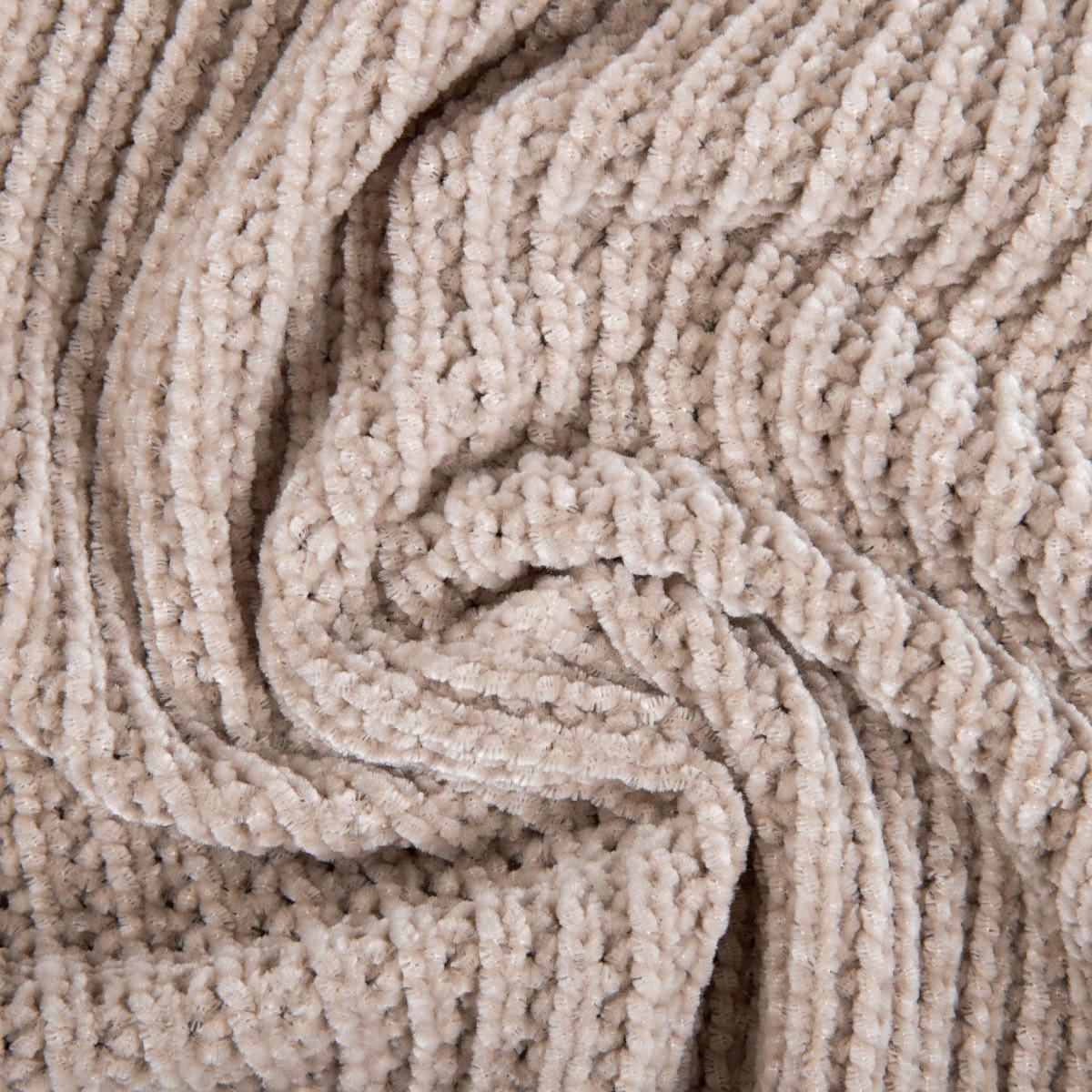 DECKE Chenille taupe 130/170 cm - Taupe, Textil (130/170cm) - Homla