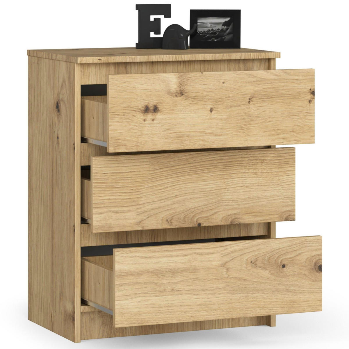 KOMMODE Eiche Artisan 60x40x77 cm - Eiche Artisan, Holzwerkstoff (60/77/40cm) - Akord