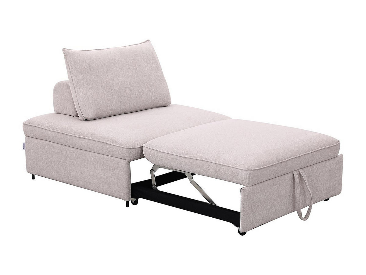 SCHLAFSESSEL - 1 Person - stoff - beige Ekavo - Beige, Textil/Metall (109/91/109cm) - Vente-Unique