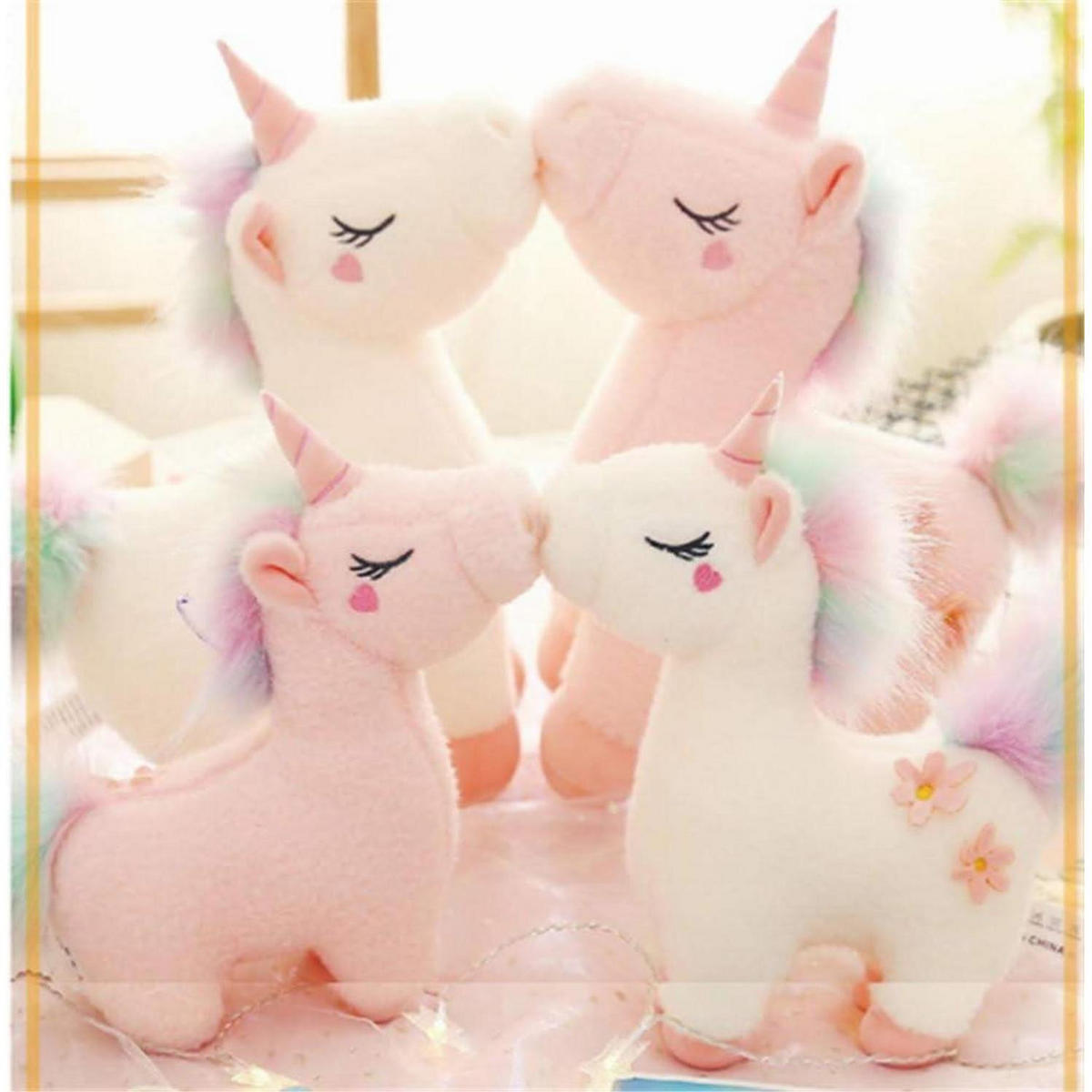 PLÜSCHTIER Einhorn Weiß 30 cm - Multicolor, Textil (15/30cm)