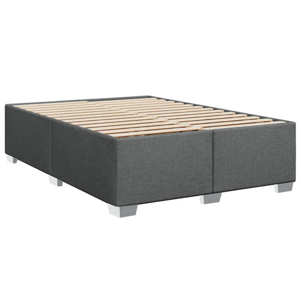 BETTGESTELL Ohne Matratze Dunkelgrau 160/200 Cm Stoff - Grau, Textil (160/200cm) - vidaXL