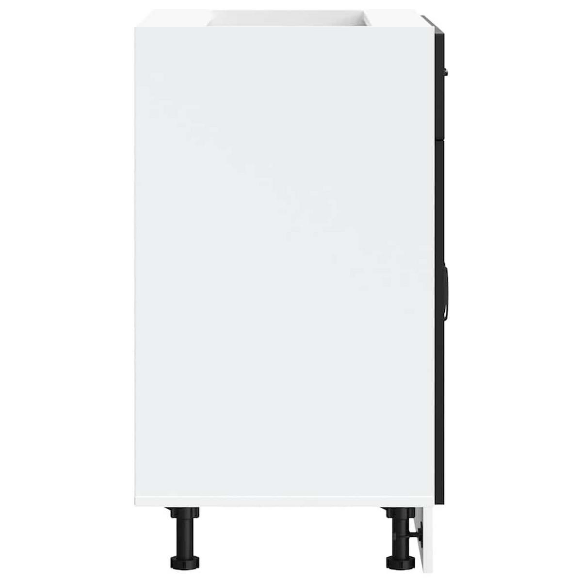 KÜCHENUNTERSCHRANK Kalmar mit 2 Türen, 1 Schublade 80/46/81,5 cm aus Holzwerkstoff Schwarz - Schwarz, Holz (80/81.5/46cm) - vidaXL