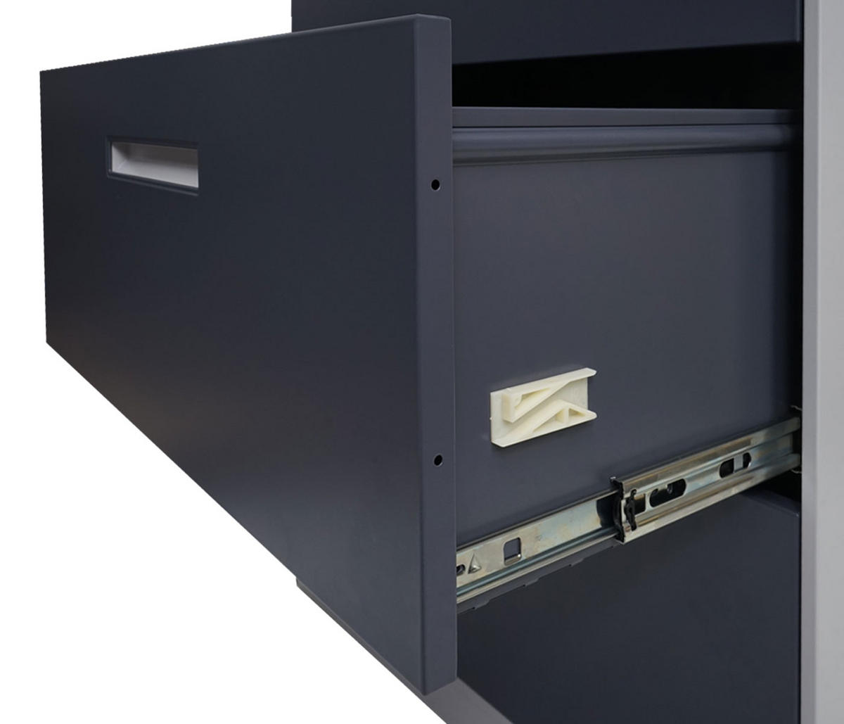 HÄNGEREGISTERSCHRANK HxBxT 103x76x46cm A4 abschließbar Grau-Dunkelgrau - Dunkelgrau, Metall (76/103/46cm) - PROREGAL