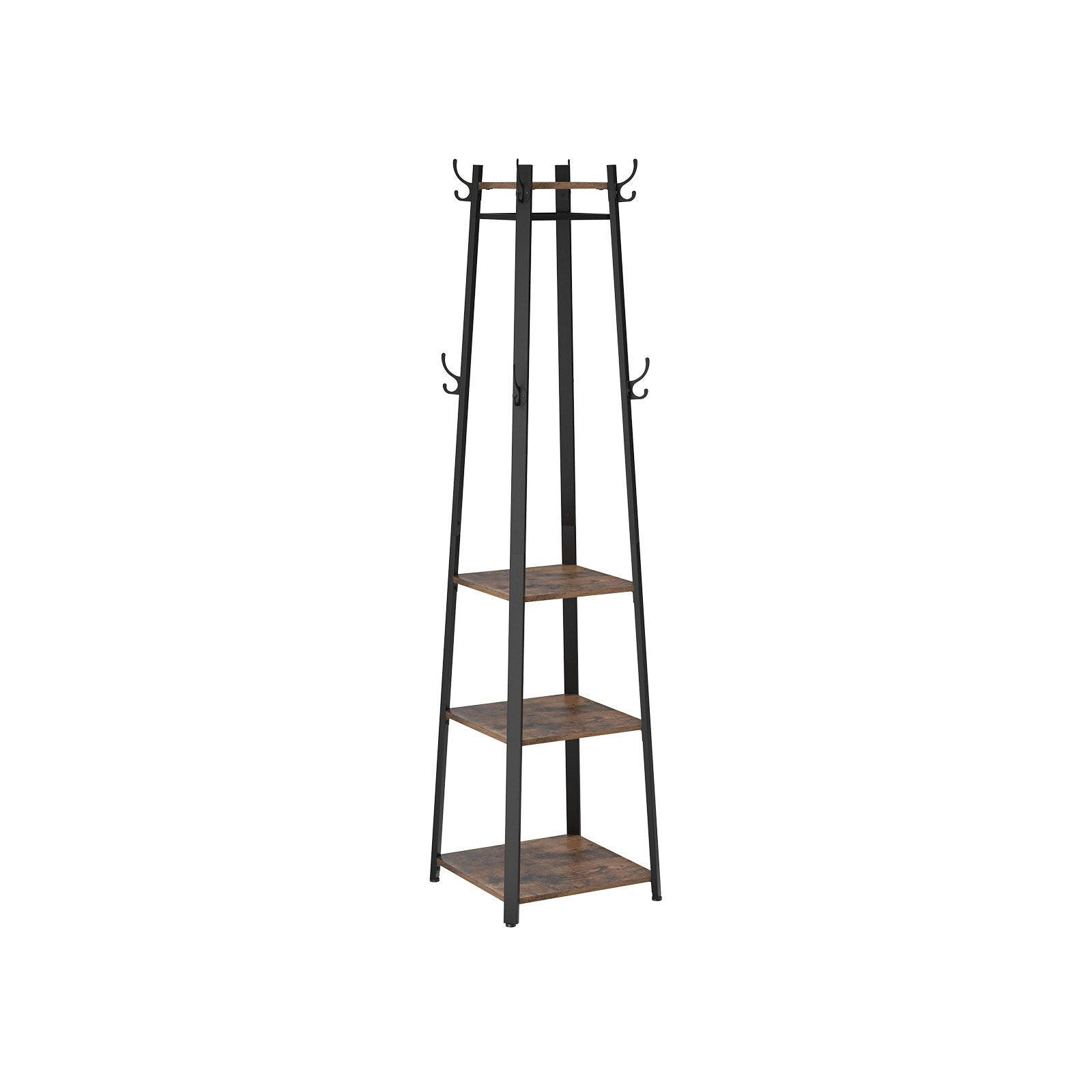 GARDEROBENSTÄNDER KLEIDERSTÄNDER - Braun, Holzwerkstoff (45/181/45cm) - Hansiro
