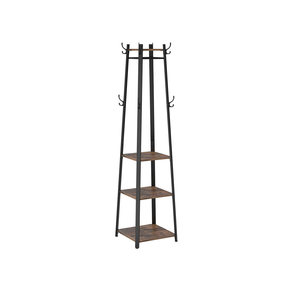 GARDEROBENSTÄNDER KLEIDERSTÄNDER - Braun, Holzwerkstoff (45/181/45cm) - Hansiro