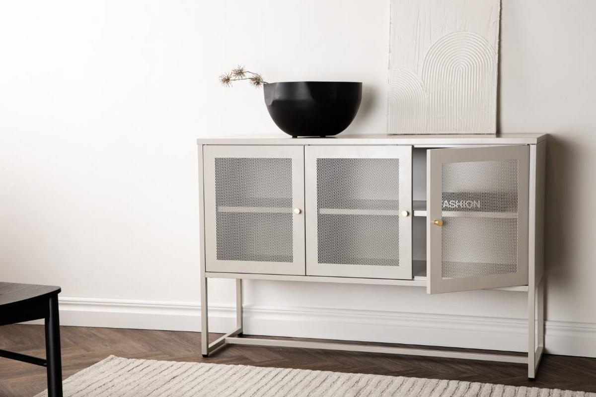 SIDEBOARD, Malla, Beige, Stahl, 120 x 40 x 80 cm - Beige, Metall (120/80/40cm) - ebuy24