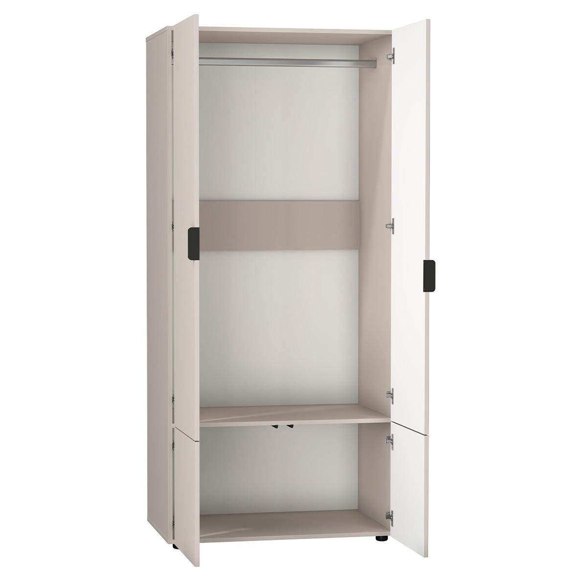 ORMAR 4 vrata Soly Kašmir - bež, drvni materijal (90.4/198.5/56.1cm) - Petits-meubles