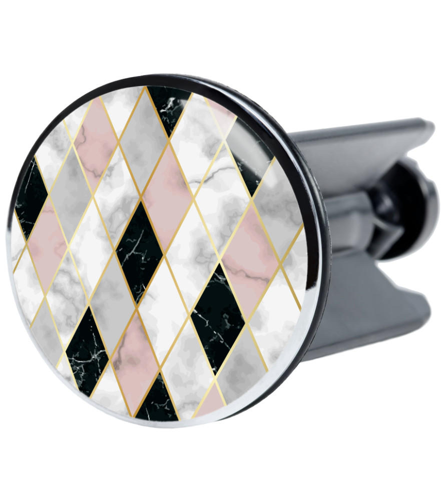 WASCHBECKENSTÖPSEL Diamond - Pink, Kunststoff/Metall (4/7/7cm) - Sanilo