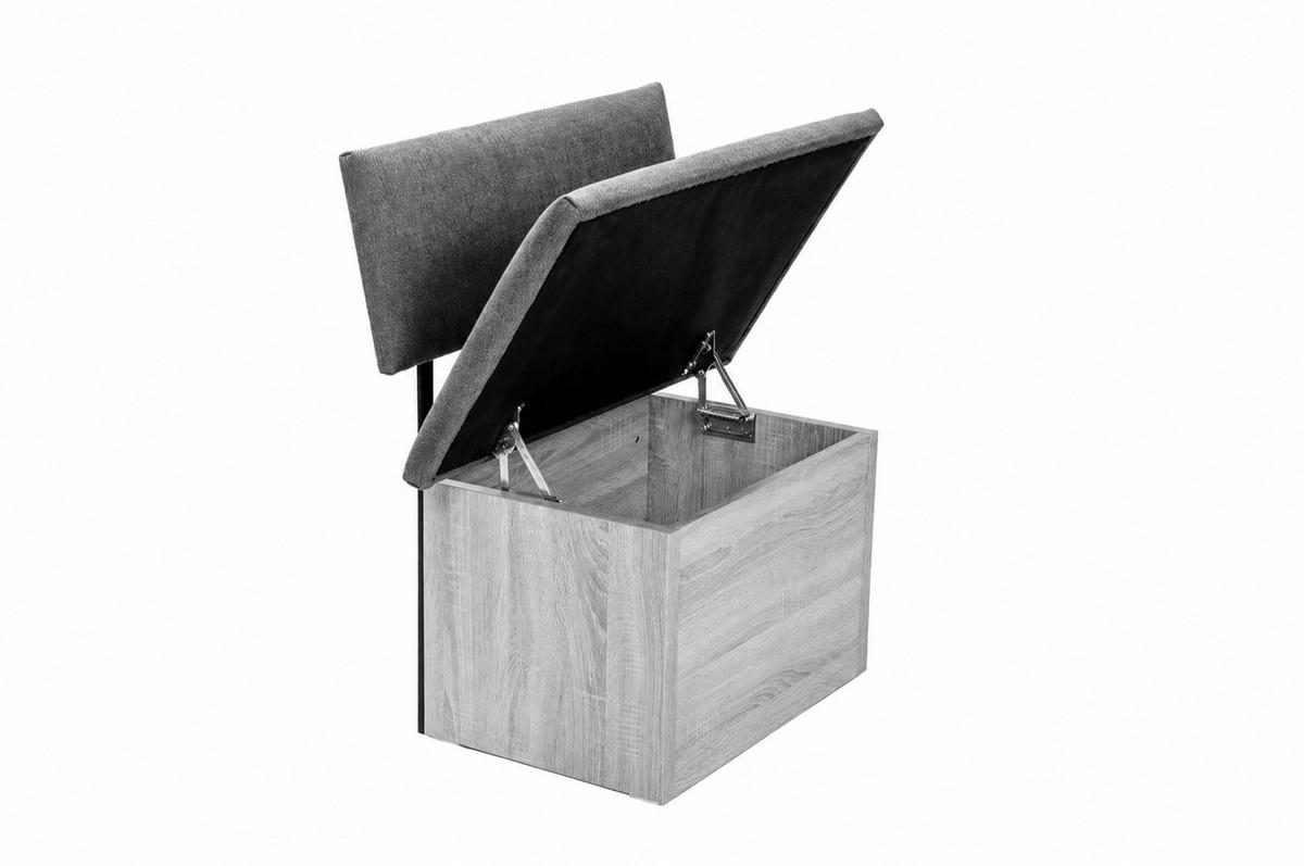 SITZBANK Das Raumwunder - Eichefarben/Grau, Holzwerkstoff/Textil (48/88/85cm) - Kundler Home