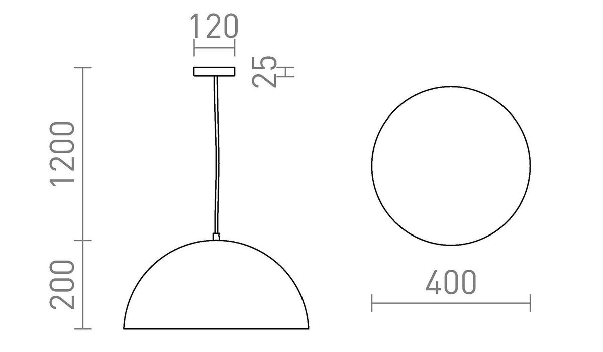 PENDELLEUCHTE GLADYS 40 Weiß 30 W - Weiß, Metall (30/30/120cm) - Rendl