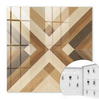 SCHLÜSSELBOX Weiß 30x30 cm – Türöffnung nach rechts - Eleganz aus Holz - Braun, Metall (30/30/5cm) - TULUP