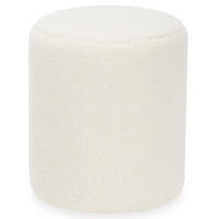 SITZHOCKER Teddy Ø 32 cm - Weiß, Textil (32/36/32cm) - Giftdecor