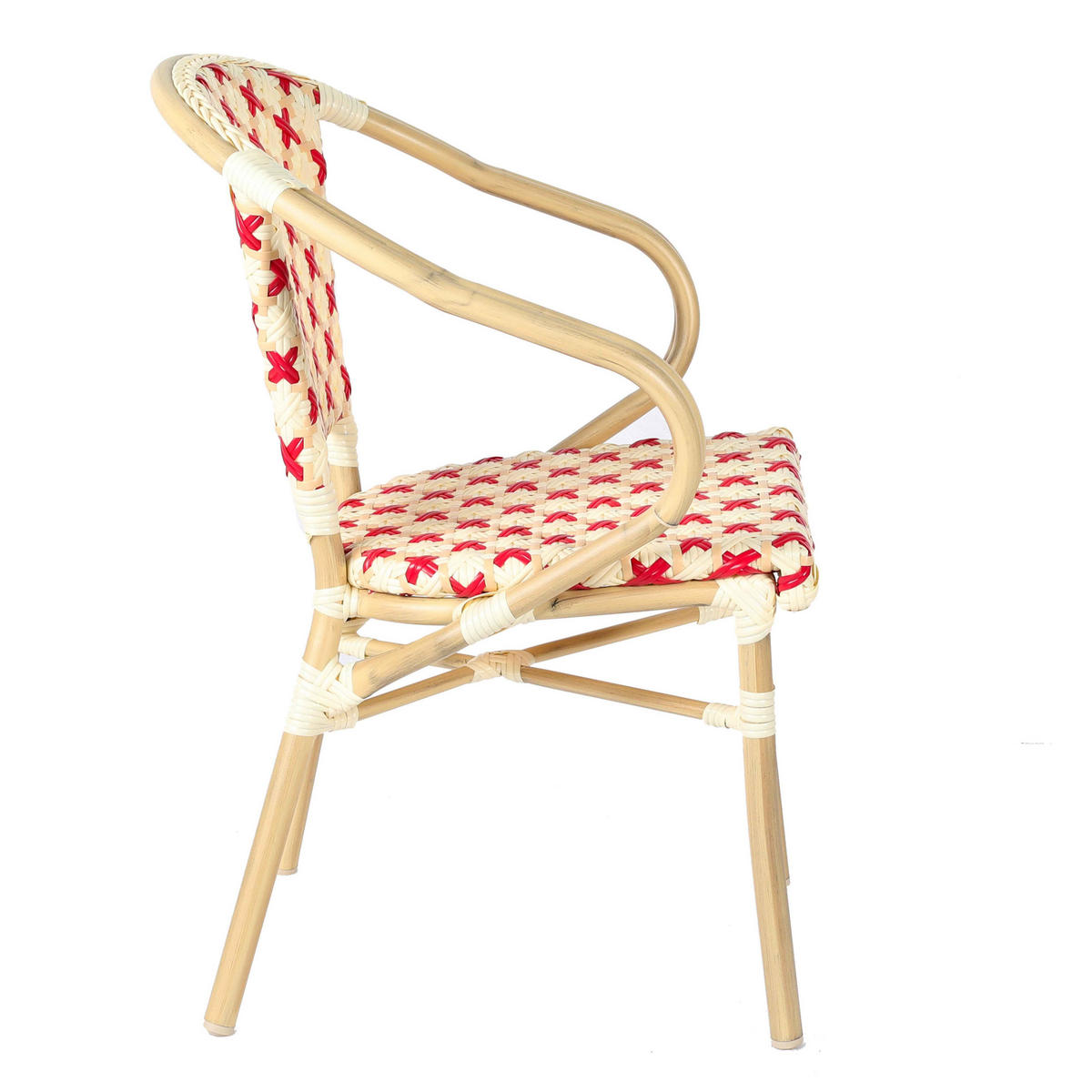 GARTENSTUHL, Rot - Rot, Holz (60/82/57cm) - Oviala